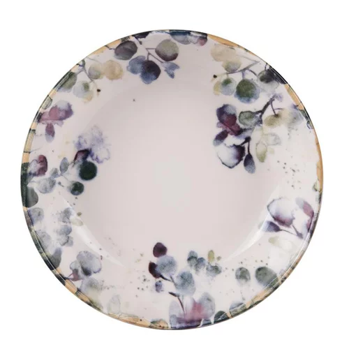 Pour profiter pleinement de l’extérieur：Assiette calotte Garden flora coloris multicolore en grès