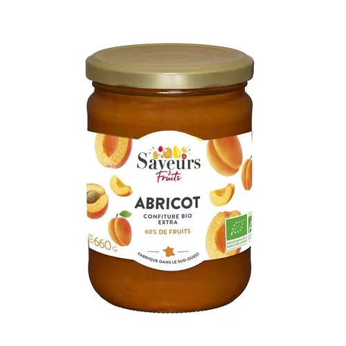 Autour du jardin：Confiture Extra d’abricot bio - 660 g