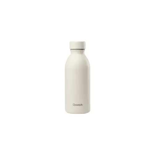 Facile jardin：Bouteille isotherme Icon en inox coloris beige sable Qwetch - 500 ml