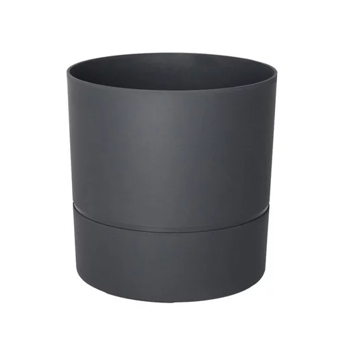 Extérieur déco：Pot gris anthracite Eda Aquaduo - Ø 24,3 x H 24,3 cm