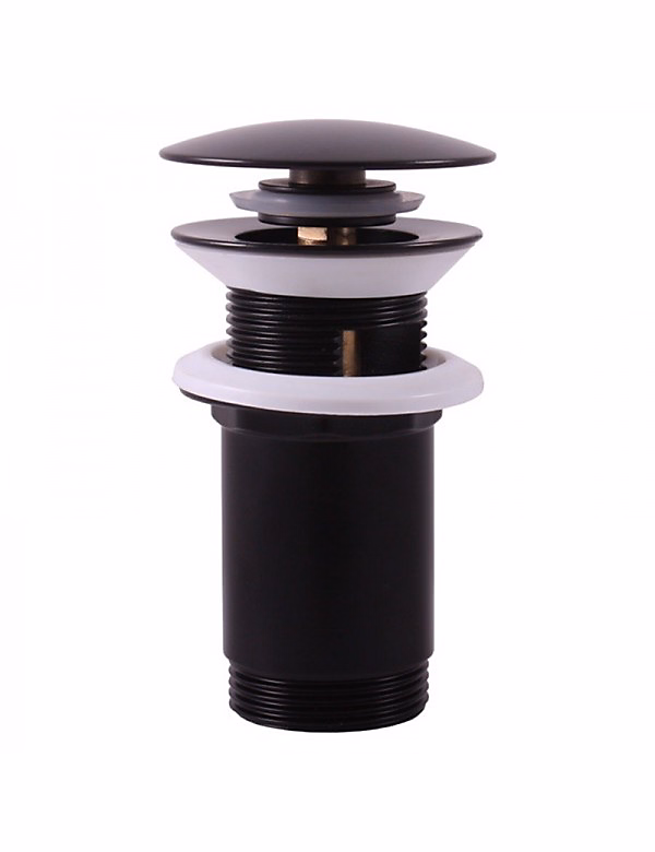 Bonde Pop – up pour lavabo et évier en laiton noir mat 6, 5 cm