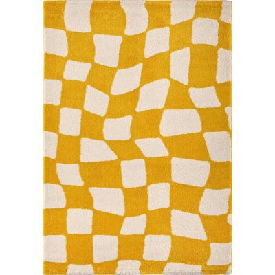 Tapis intérieur à poils longs Swing 383 jaune (80 x 140 cm)