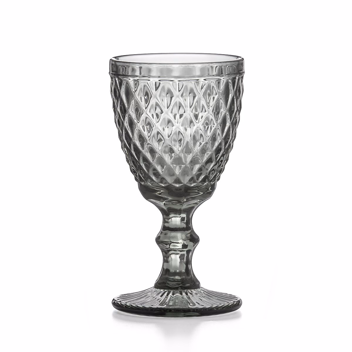 6 verres à pieds 20 cl Gris – Diamond par Médard de Noblat