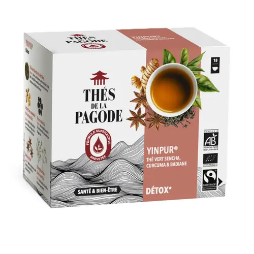 Solution nature：Thé Yinpur bio équitable Thés de la Pagode - 18 sachets