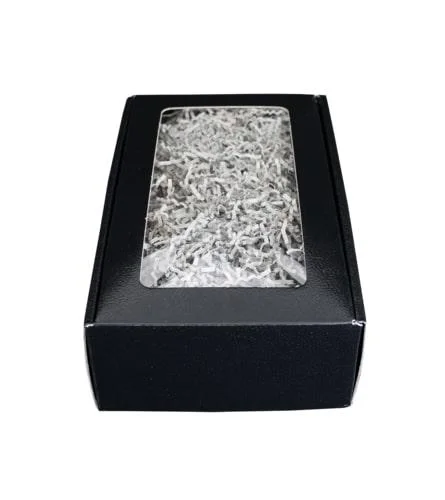Style jardin：Coffret Berne en carton aspect croco noir Cav Service - 18 x 9 x 34 cm