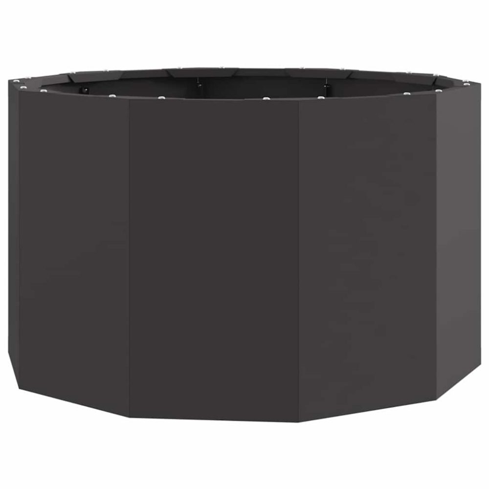 vidaXL Jardinière Noir 60 x 60 x 35 cm Acier – 35 cm Noir