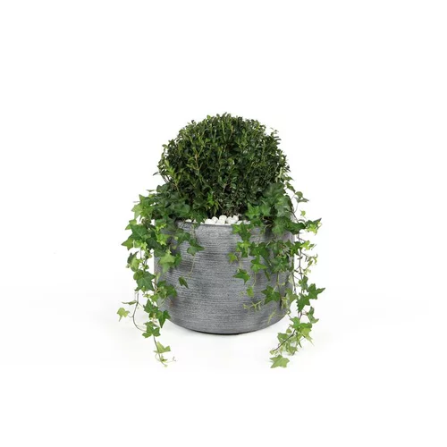 Pour simplifier vos extérieurs：Pot rond Stream Anthracite Ø.37 x H.31 cm