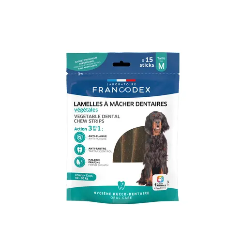 Pour l’extérieur：Lamelles chiens 10-30kg Francodex X10