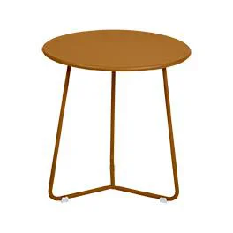 Mon jardin：Table d'appoint Cocotte coloris marron en acier Fermob - Ø 34 x 36 cm