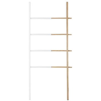 Porte serviette échelle extensible (Blanc/Naturel)