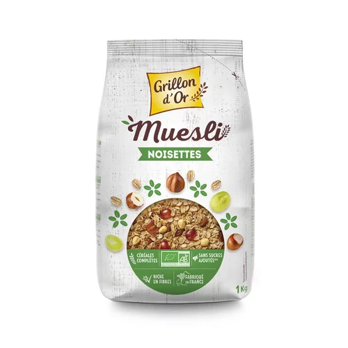 Plaisir dehors：Muesli familial noisette GRILLON D'OR