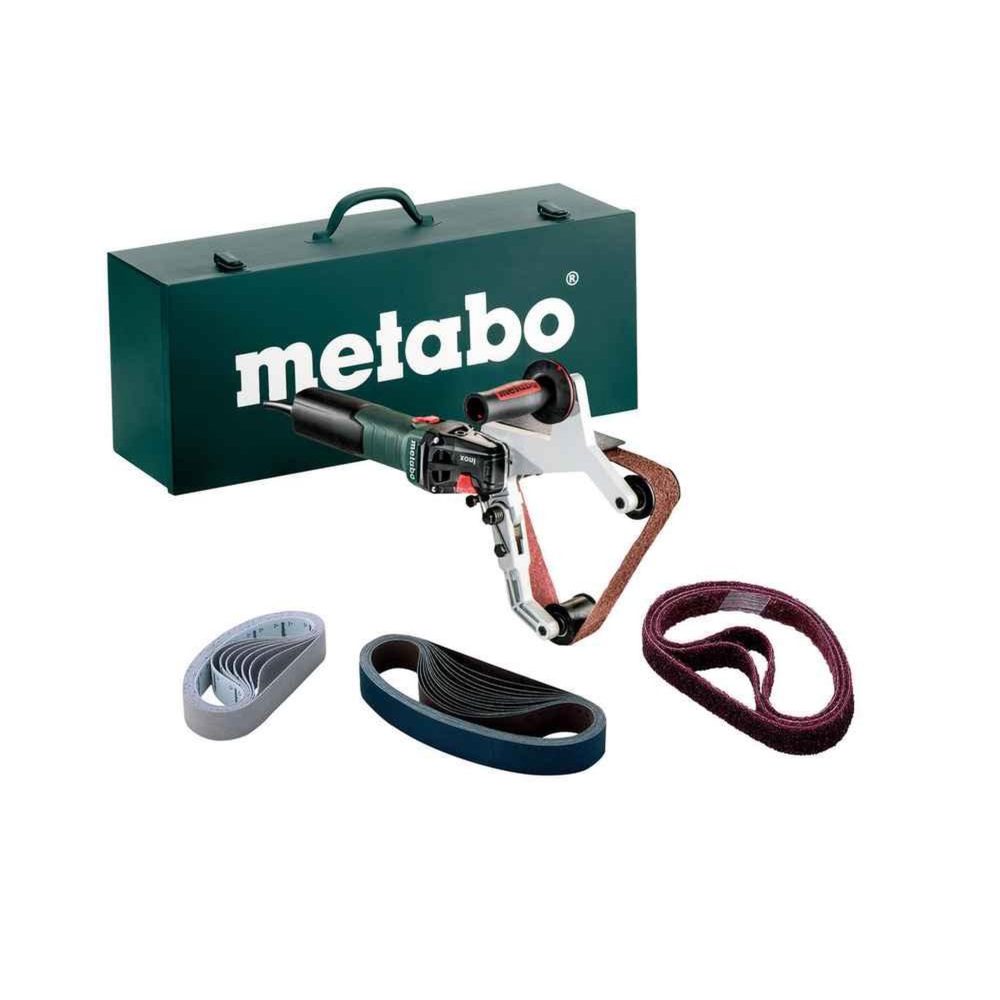 METABO SAS Ponceuse à tubes rbe 15-180 - 1550w - diamètre de tube max. 180 mm - coffret avec set d'accessoires – Matériel de jardin