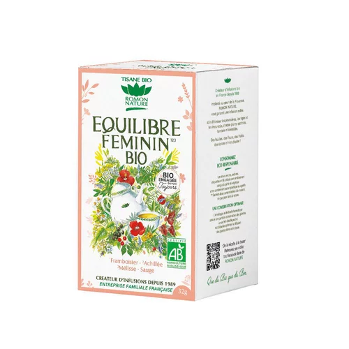 Pour vos extérieurs：Infusion équilibre féminin bio Romon Nature - 20 sachets