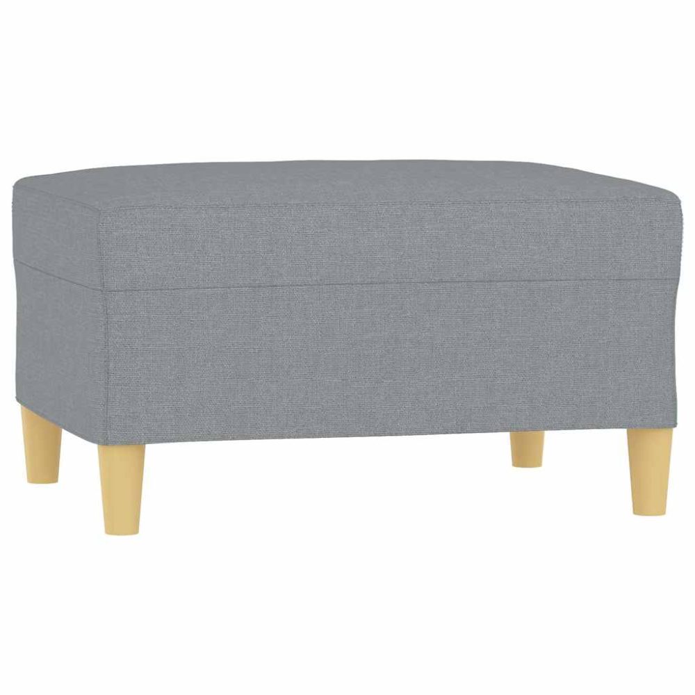 vidaXL Repose-pied Gris clair 70x55x41 cm Tissu – Mobilier de jardin