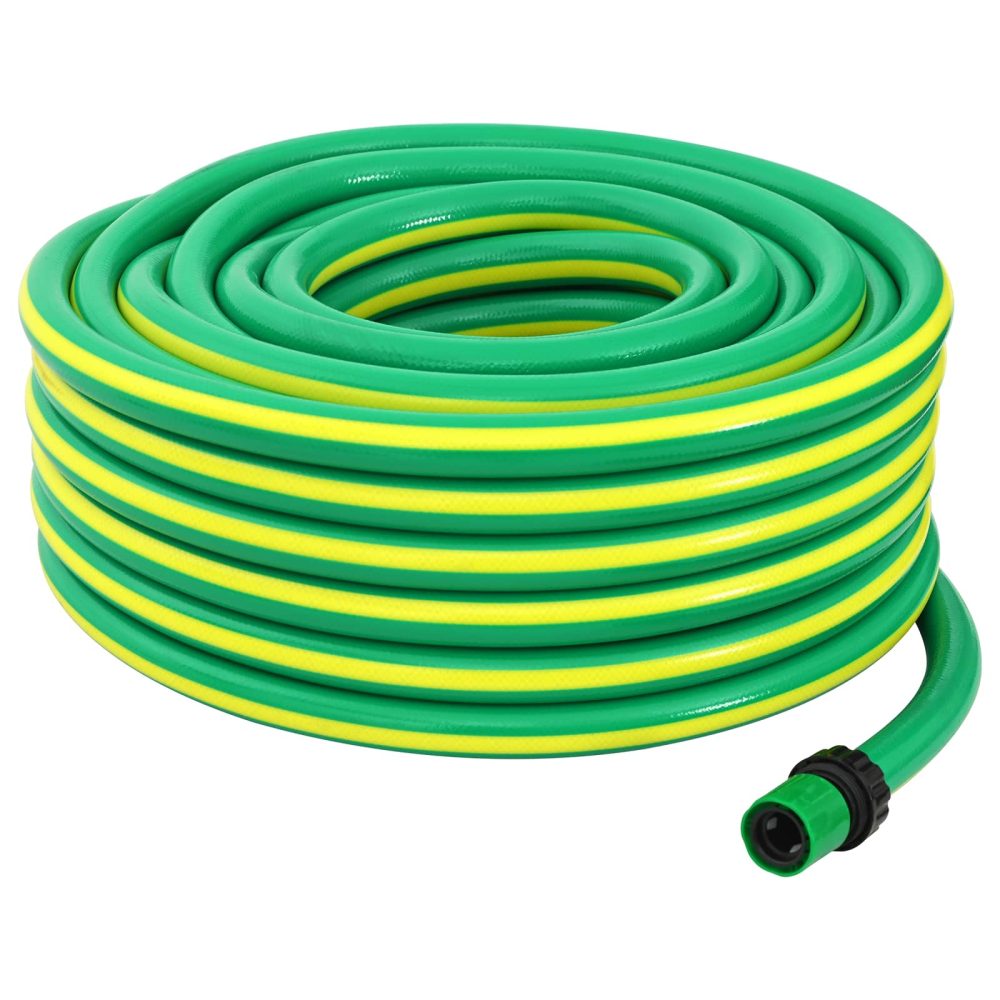 vidaXL Tuyau de jardin 5 couches Vert et jaune 3/4'' 20 m PVC – Produits de jardinage