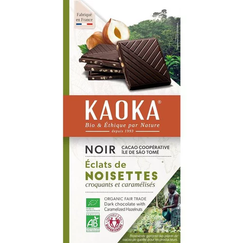 Facile à intégrer au jardin:Tablette de Chocolat noir aux éclats de noisettes caramélisées - 100 gr