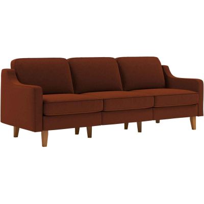 Canapé 3 places XL en tissu Robin (Ocre rouge)