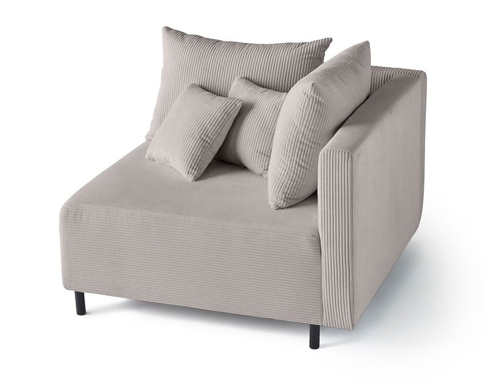 Edinburg | module d'assise d'angle droit – en velours côtelé – Lisa Design