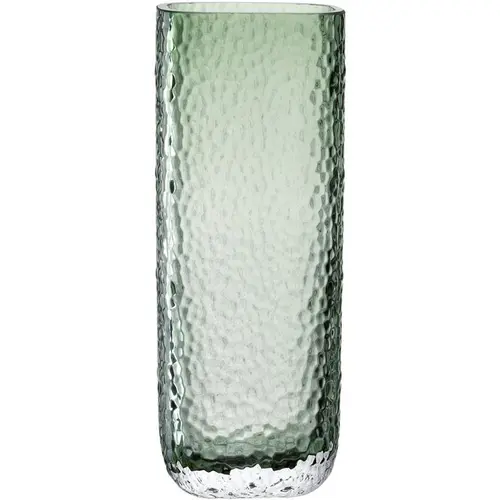 Votre allié à l’extérieur:Vase en verre martelé vert Leonardo Martello - 8 x 10 x 27 cm