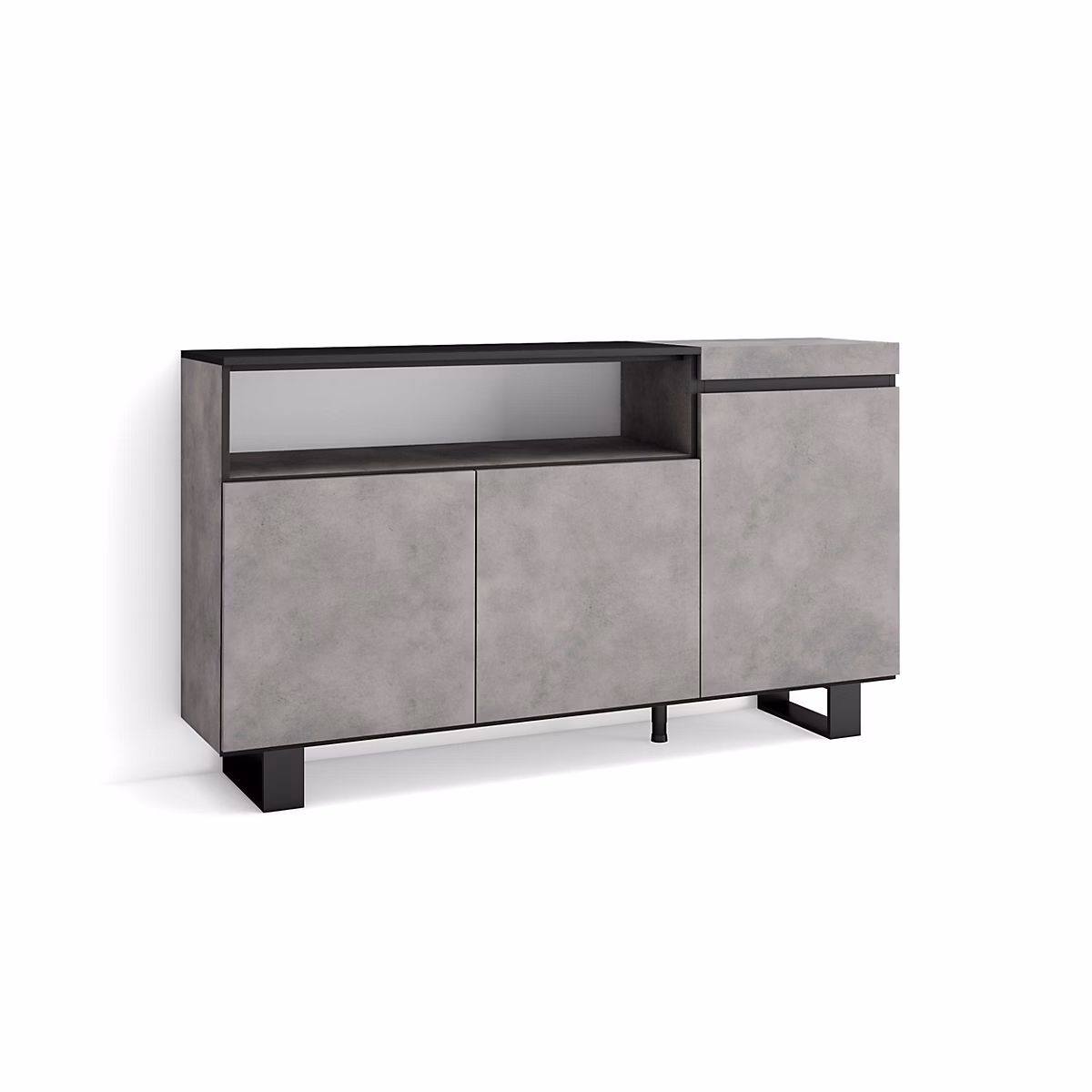 Buffet 150 × 35 × 87cm couleur gris ciment