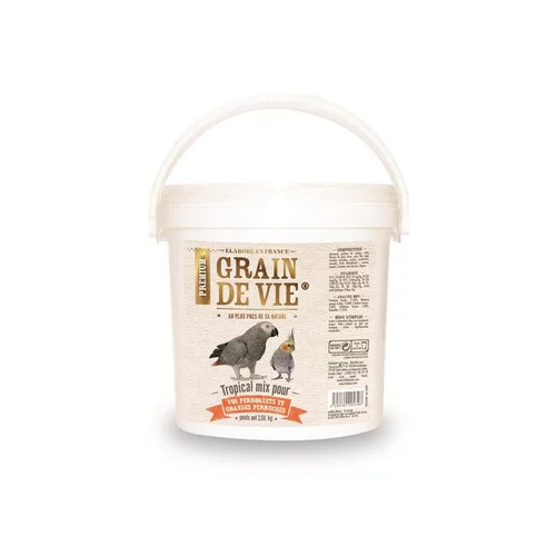 Jardin & déco：Tropical mix aux fruits pour perroquets Grain de Vie - 2,65 kg
