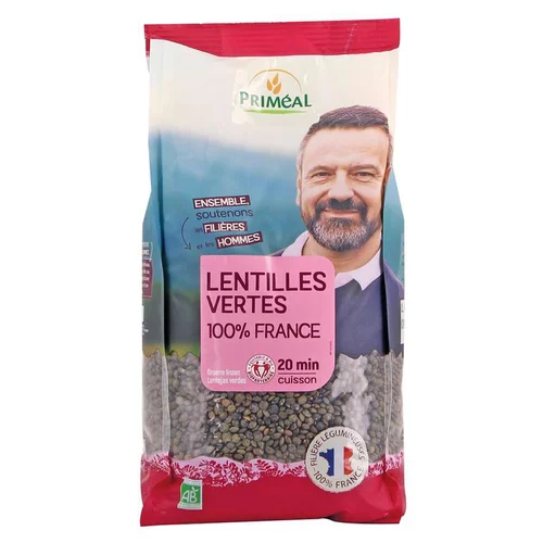 Idée pratique：Lentilles vertes bio 100 % France - 1 kg