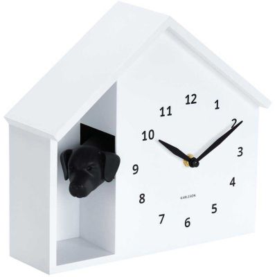 Horloge à poser Peeking Doggy (Blanc)