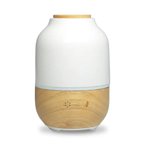 Pour vos envies d’extérieur：Diffuseur ultrasonique coloris blanc en bois et céramique Purisia Zen' Arôme - diffusion 50 m2