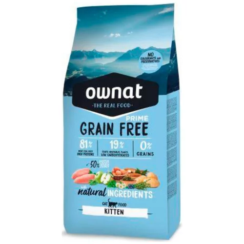 Loisirs jardin:Croquette pour chaton Grain Free Prime au poulet et dinde Ownat - 1 kg