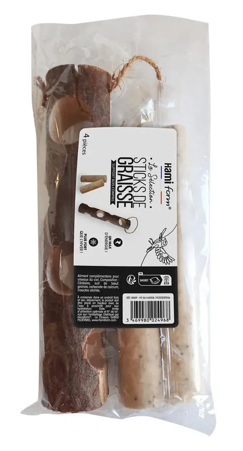 Bien pensé jardin：Sticks de graisse pour oiseaux de la nature avec support Closeau