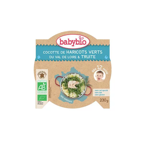 Bien pensé pour le jardin：Mon Assiette Légumes et Truite bio 230 g BABYBIO