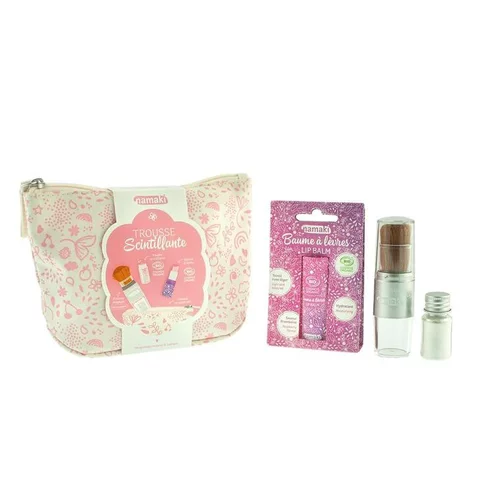 Extérieur qualité：Trousse scintillante rose Namaki - 17 x 12 x 6 cm