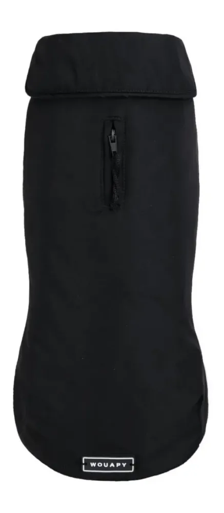 Pratique pour le jardin:Imperméable pour chien en nylon recyclé coloris noir Wouapy Economic - taille 34