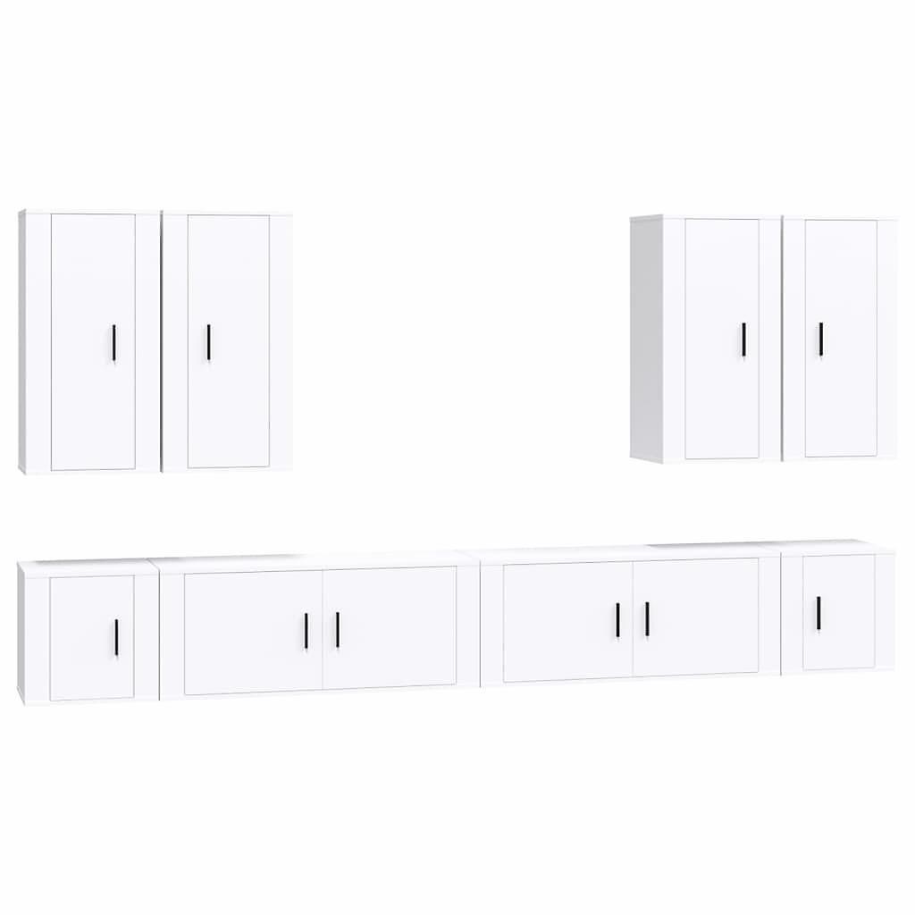 Ensemble de meubles TV 8 pcs Blanc Bois d'ingénierie – Prolenta Premium