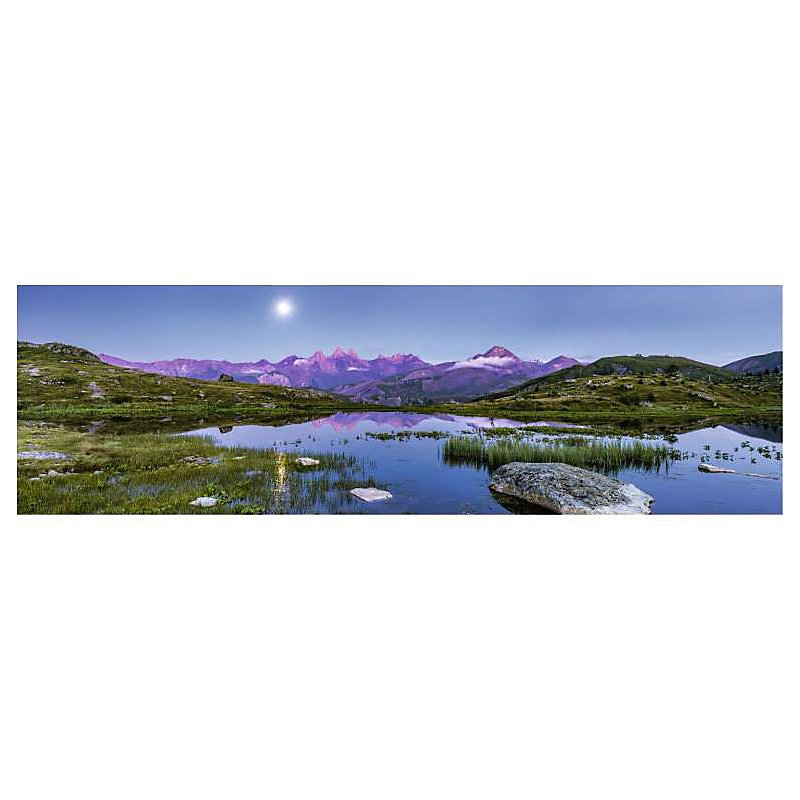 Brise vue imprimé LAC GUICHARD – H.1.5 x L.5 m, 100% occultant, Made in France par Scenolia + kit de fixation offert
