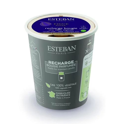 Pour vos jardins：Recharge pour bougies parfumées Figue noire Esteban - 180 g