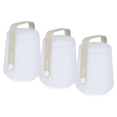 Jardin et plaisir:Lot de 3 lampes Balad coloris noir en polyéthylène Fermob - Ø 10 x 13,5 cm