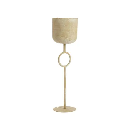 Jardin sélection:Porte-plante sur pied avec cercle en métal vert grand modèle - Ø 18 x 64 cm