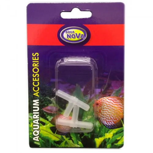 Jardin et déco:Raccords 3 voies 90° pour tuyaux Ø 4/6mm en plastique - AQUA NOVA - lot de 2
