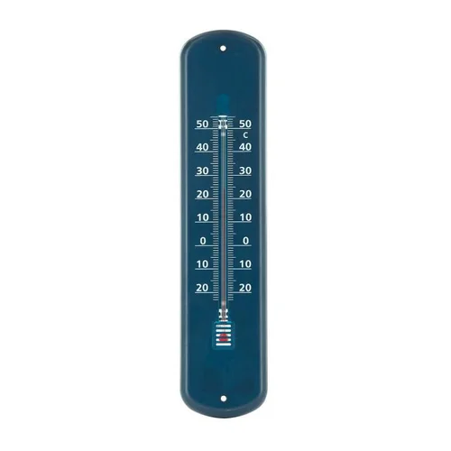 Pour votre espace：Thermomètre d’extérieur en plastique bleu marine Instant nature - 25 cm