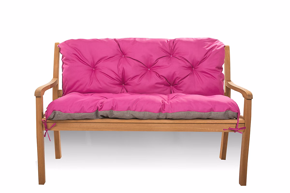 Coussin pour banc de jardin 120 × 50 × 40cm – coussin de banc de jardin Rosa coussin de banc extérieur, coussin de balançoire