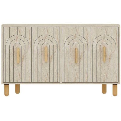 Buffet 4 portes en aggloméré Tiger (Travertine)