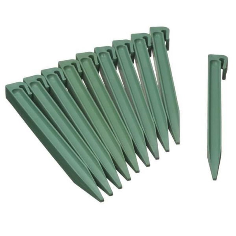NATURE Ancres pour bordure en polyéthylene recyclé - NATURE - H26,7 x 1,9 x 1,8 cm - Vert
