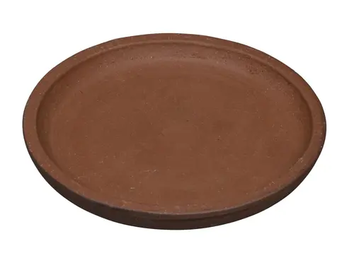 Essentiel pour le jardin：Soucoupe pour pot coloris rouge en terre recyclée - Ø 42 cm