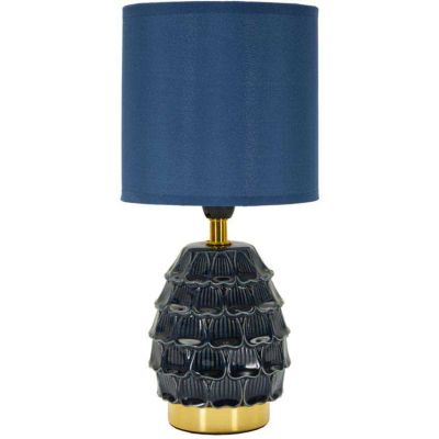 Lampe à poser en céramique et métal Pigny 15 x 30.5 cm (Bleu)
