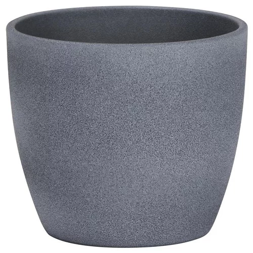 Idéal pour l’extérieur:Cache-pot 920 Dark stone Ø 14 x H 12,4 cm Céramique émaillée