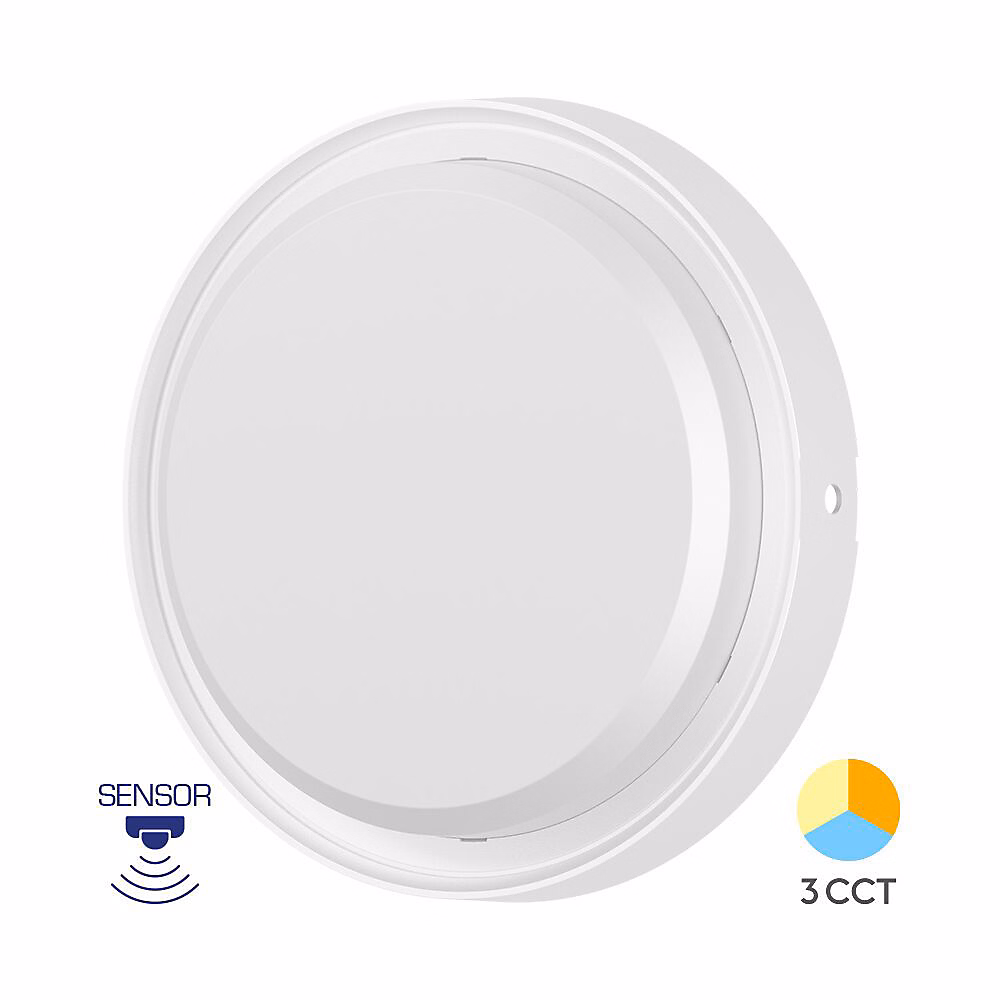 Applique extérieure LED 18W avec Détecteur micro – ondes IP65 Blanc