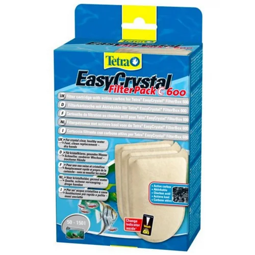 Mieux dehors：Filtre à charbon easyCrystal, lot de 3, TETRA - modèle 600