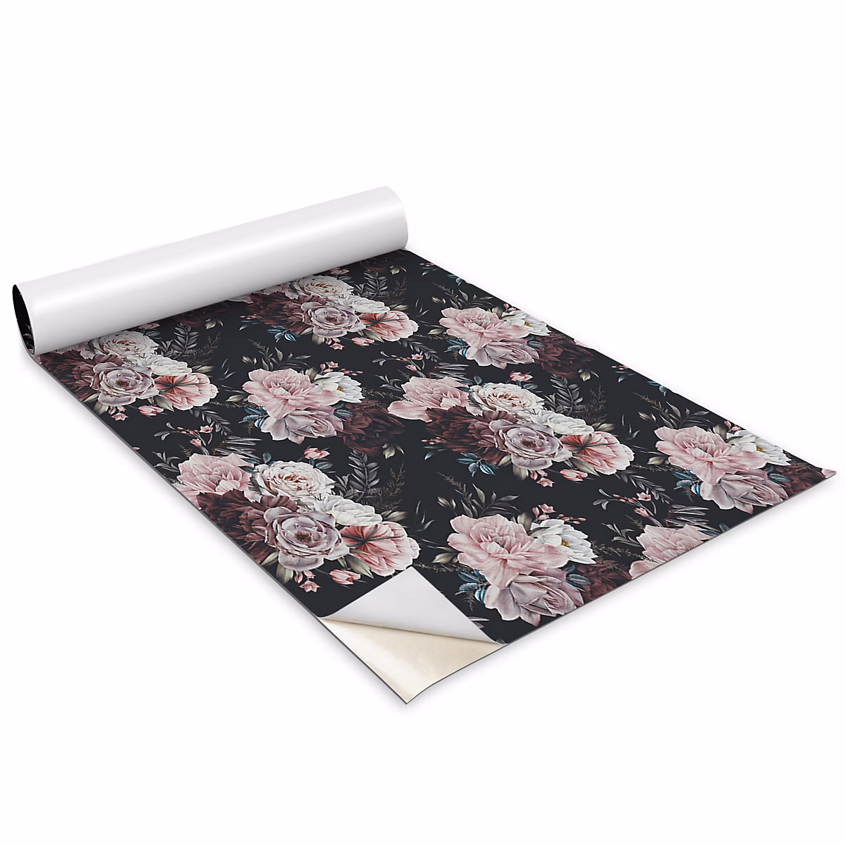 Auto Adhesif Film Vinyle Décoratif Wallfluent 100 × 50 cm Fleurs Colorées Pour Surface De Meuble Et Revêtement Mural