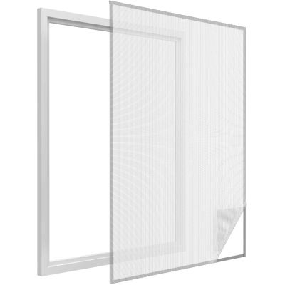 Moustiquaire fenêtre blanc 28g/m² bande auto-agrippante 9,5 mm (max 150x180 cm)